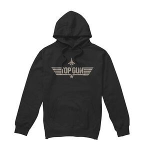 Top Gun Mens Monotone Logo Hoodie / Black